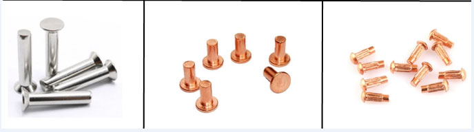 Solid Copper Rivets types