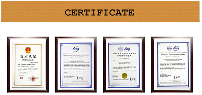 Copper Tubular Rivet certificate