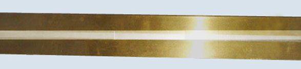 Silver Onlay Brass Strip